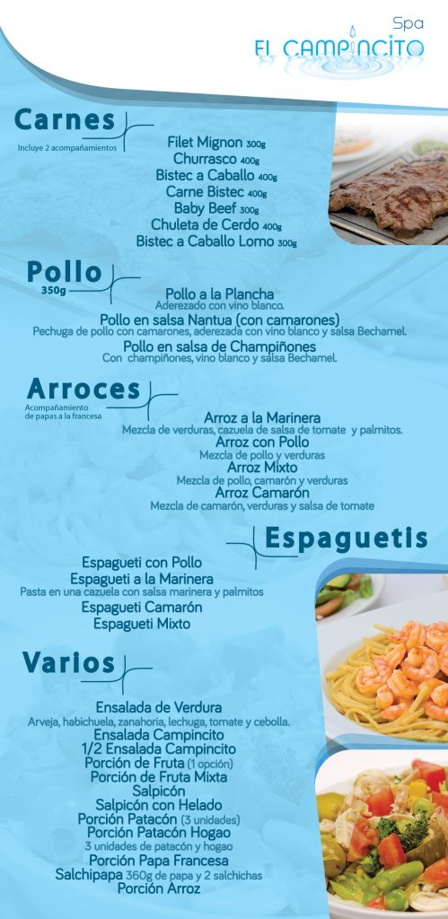Carta Restaurante El Campincito