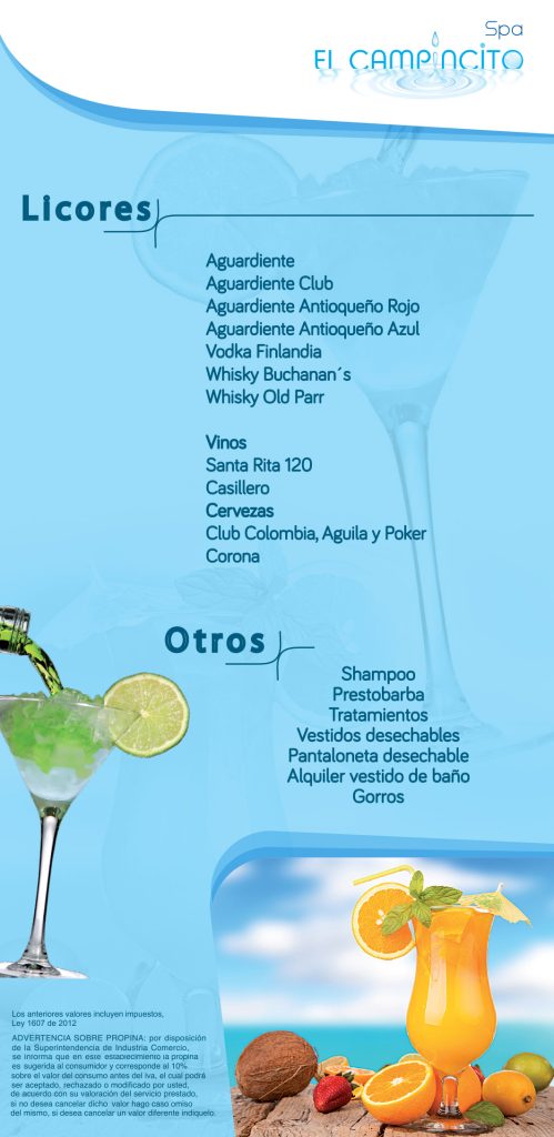 Carta Restaurante El Campincito